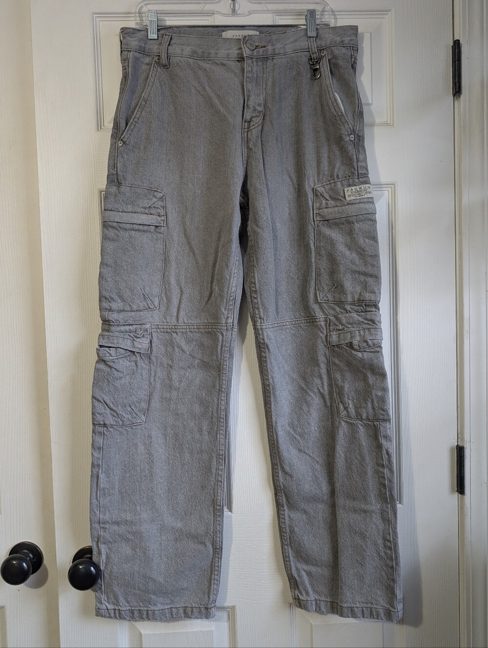Pacsun Dylan Baggy Gray Cargo Jeans Size 30x32